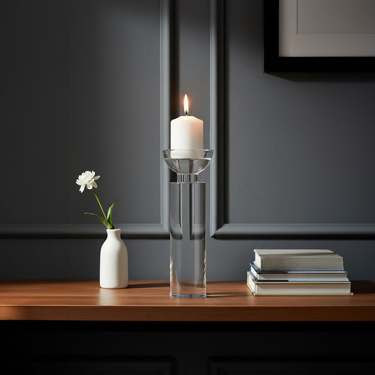 Large Crystal Candle Holder