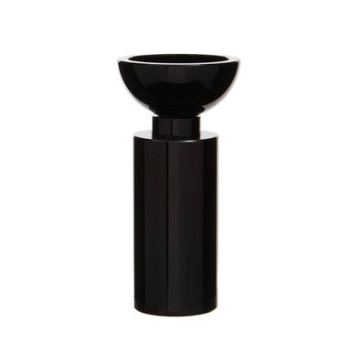Small Black Crystal Candle Holder