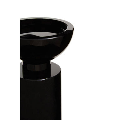 Small Black Crystal Candle Holder