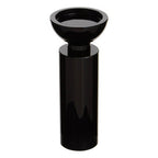 Medium Black Crystal Candle Holder