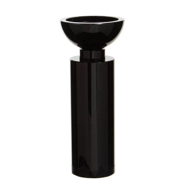 Medium Black Crystal Candle Holder
