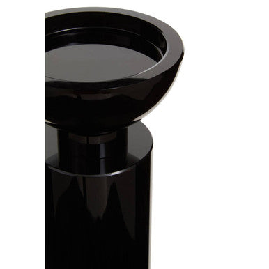 Medium Black Crystal Candle Holder