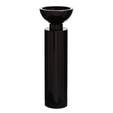 Large Black Crystal Candle Holder