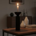 Large Black Crystal Candle Holder