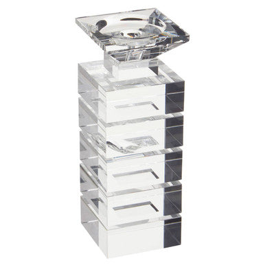 Clear Finish Small Candle Holder