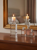 Clear Finish Small Candle Holder