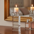 Clear Finish Small Candle Holder