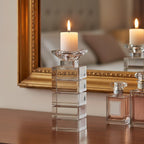 Clear Finish Small Candle Holder