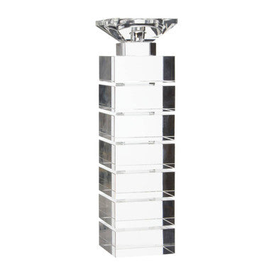 Clear Finish Large Candle Holder