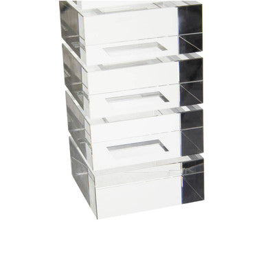 Clear Finish Large Candle Holder