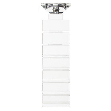 Clear Finish Large Candle Holder