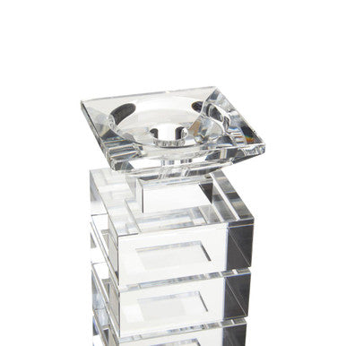 Clear Finish Large Candle Holder