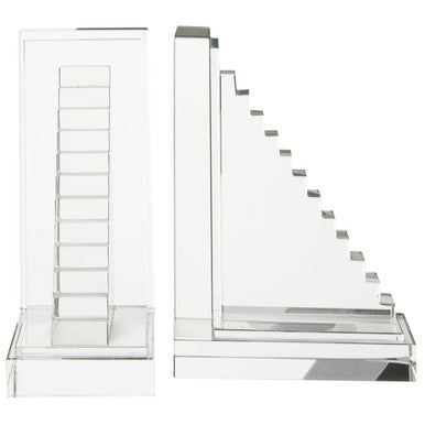 Set of 2 Crystal Bookends