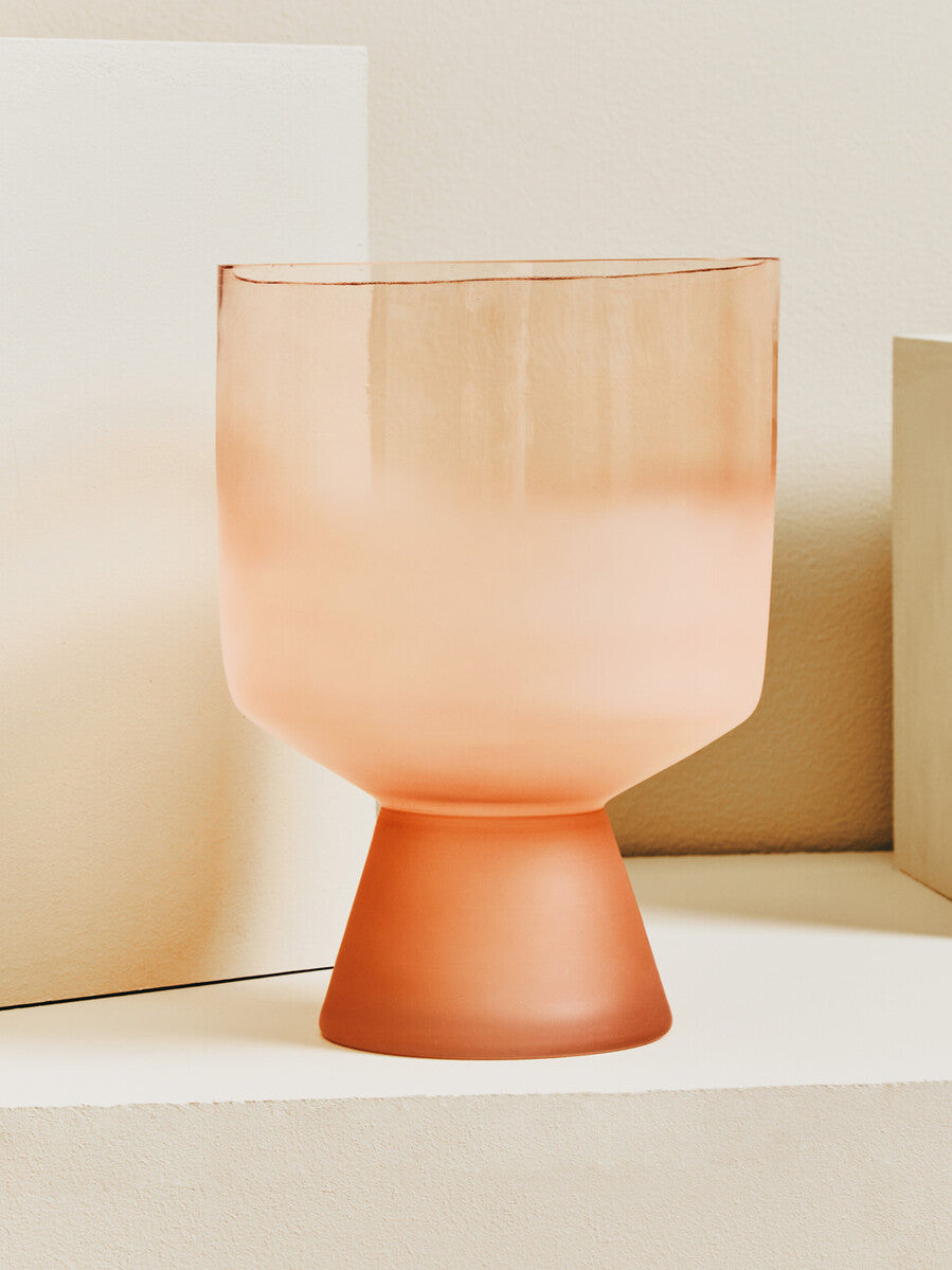 Small Matte Pink Glass Vase | Baila