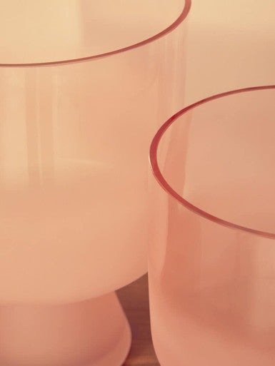 Small Matte Pink Glass Vase
