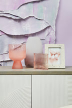 Small Matte Pink Glass Vase