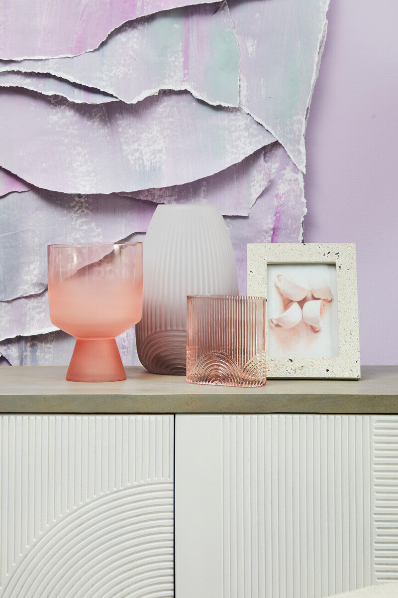 Small Matte Pink Glass Vase | Baila