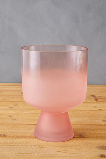 Small Matte Pink Glass Vase