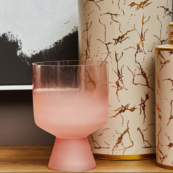 Small Matte Pink Glass Vase | Baila
