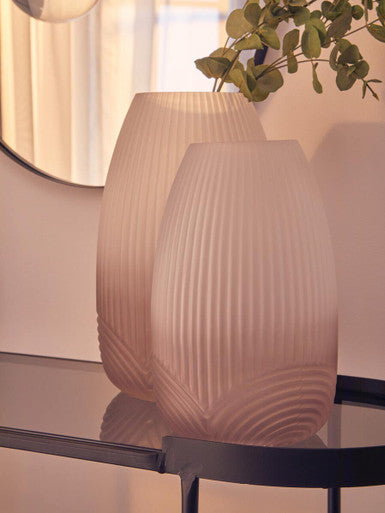 Ombre Small Grey Glass Vase