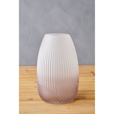 Ombre Small Grey Glass Vase