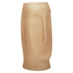Smoked Grey Large Face Design Vase