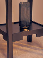 Compact Small Grey Glass Vase