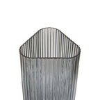 Compact Small Grey Glass Vase