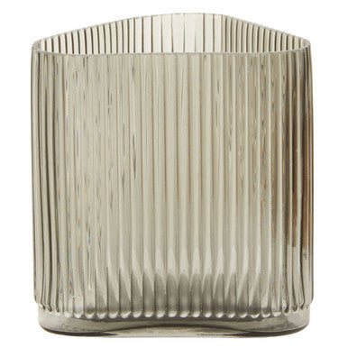 Architectural Large Grey Glass Vase