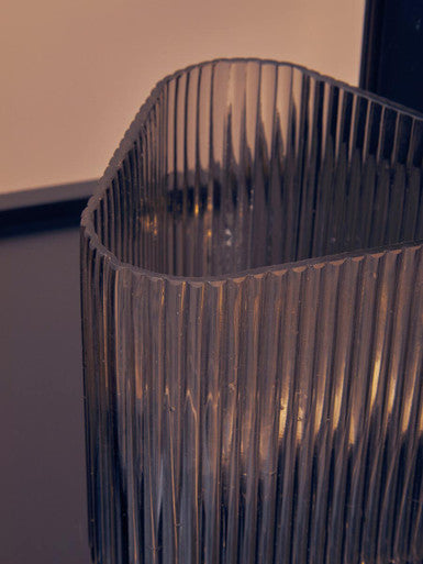 Architectural Large Grey Glass Vase