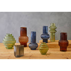 Architectural Large Grey Glass Vase