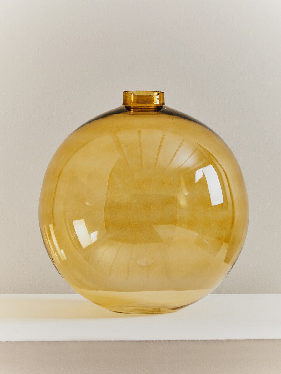Amber Glass Vase