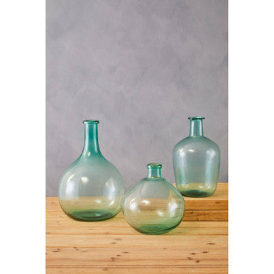 Blue Recycled Glass Vase