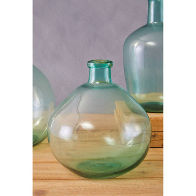 Blue Recycled Glass Vase
