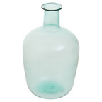 Blue Small Bottle Neck Recycled Glass Vase