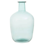 Blue Small Bottle Neck Recycled Glass Vase