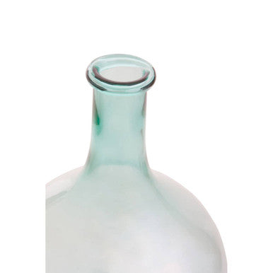 Blue Large Bottle Neck Recycled Glass Vase