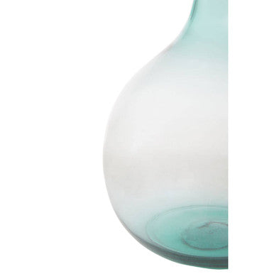 Blue Large Bottle Neck Recycled Glass Vase