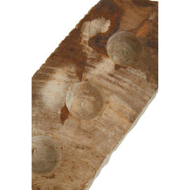 Petrified Wood 3 Tealight Holder