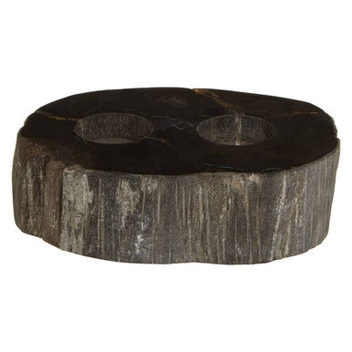 Petrified Wood 2 Tealight Holder