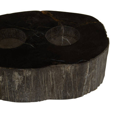 Petrified Wood 2 Tealight Holder