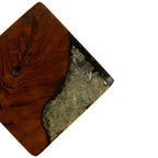 Set of 2 Teak and Resin Bookends