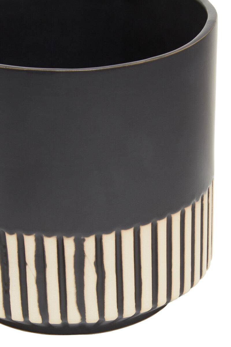 Hand-Carved Large Ceramic Planter