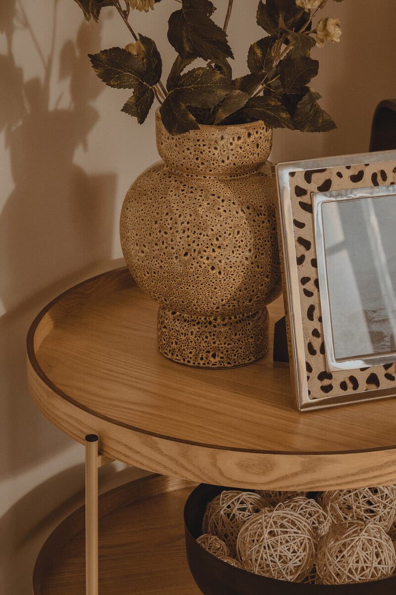 Brown Speckled Small Ceramic Vase
