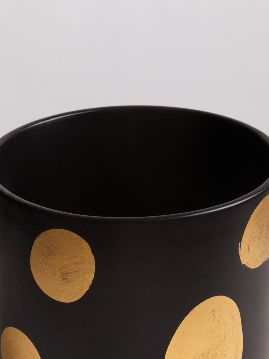 Black Sprinkled Ceramic Planter