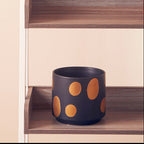 Black Sprinkled Ceramic Planter