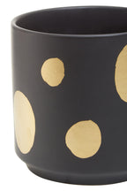 Black Sprinkled Ceramic Planter