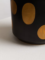 Matte Black Gold Spot Large Ceramic Planter