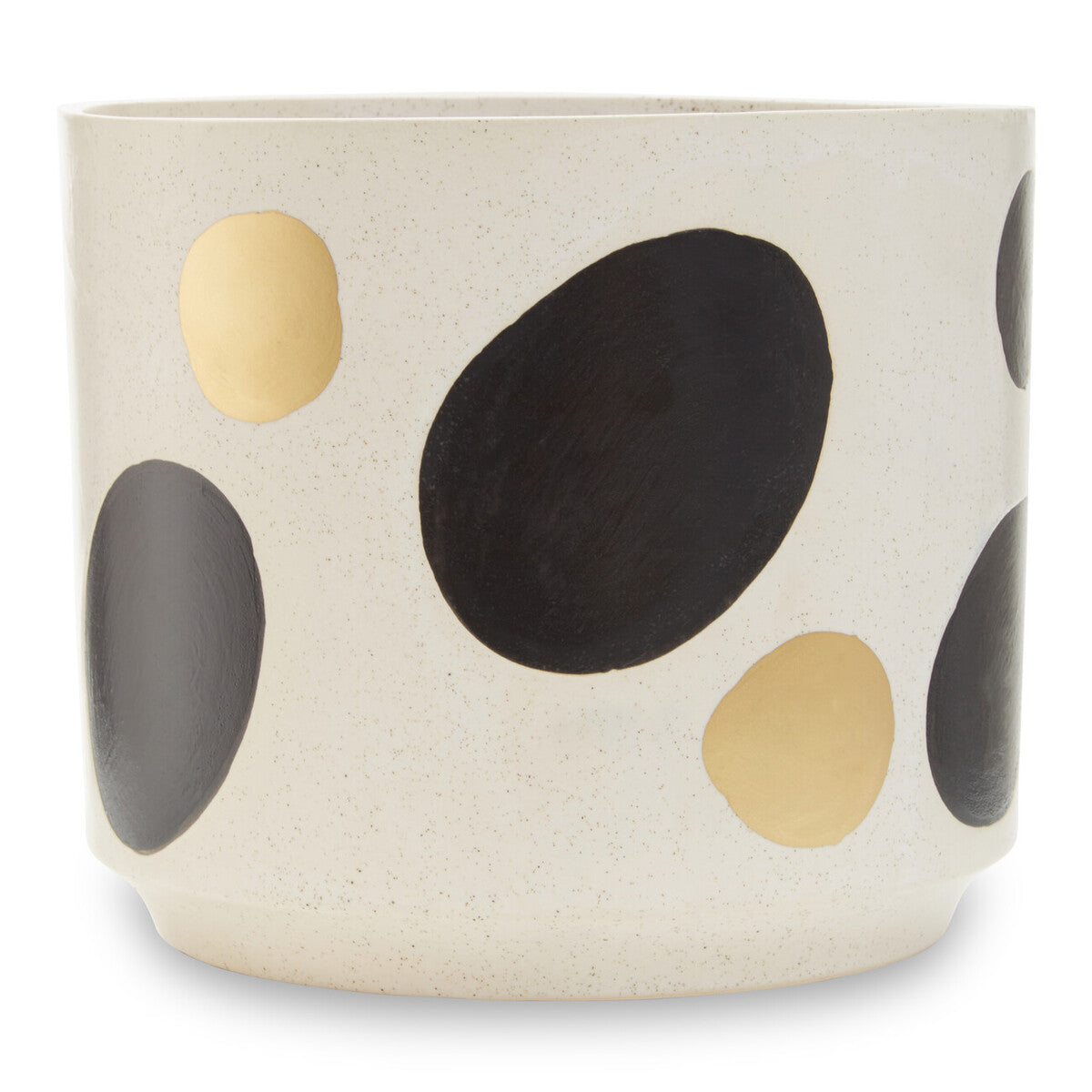 White and Gold Spotted Planter