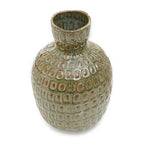 Large Green Textured Ceramic Vase